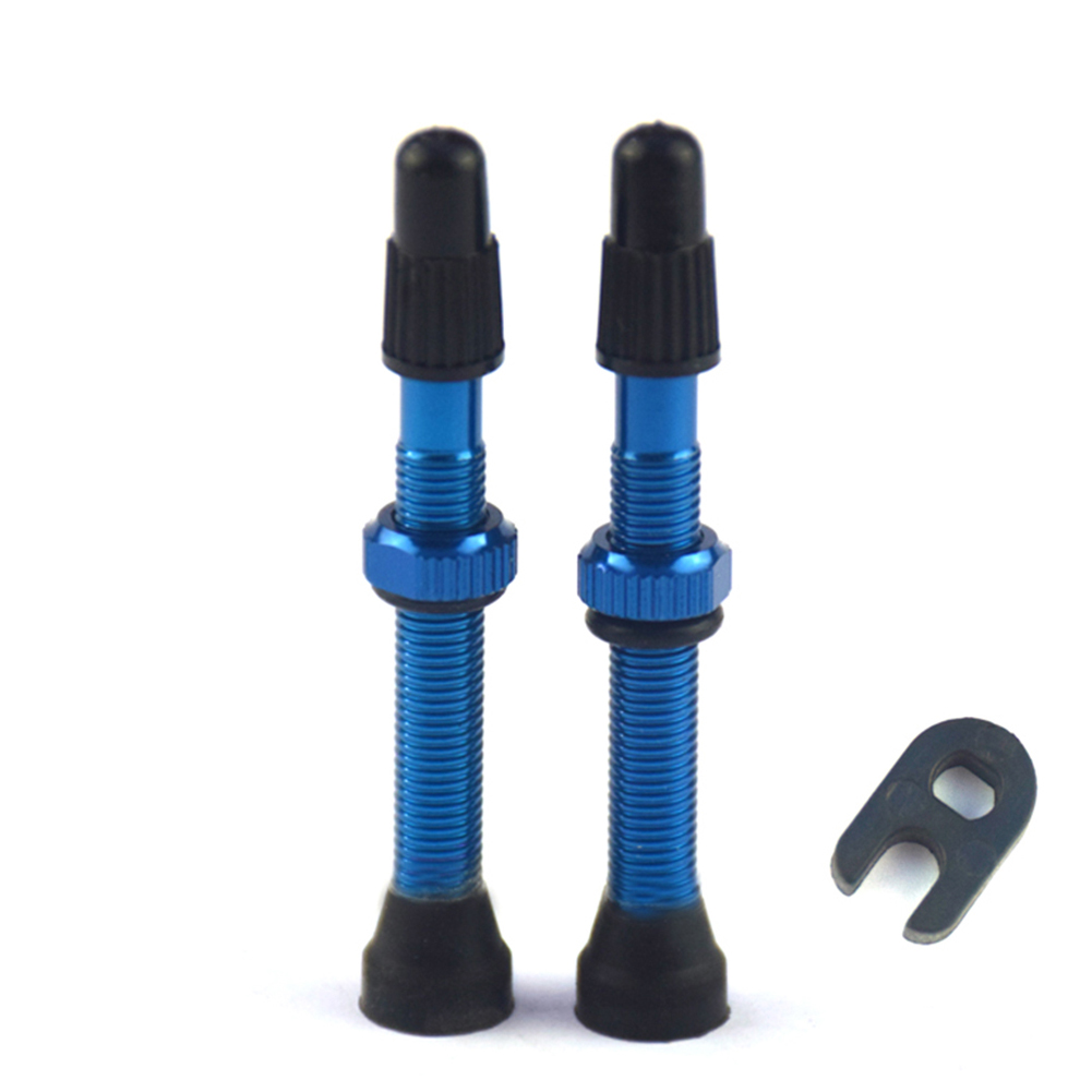 2x Bike Tire Valve Stems MTB Bicycle Tubeless Tires Alloy Presta Valve ...